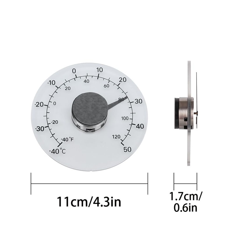 Window Thermometer, Outdoor Thermometer Temperature Gauge for Patio Outdoor Stick