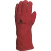Delta Plus Leather Gloves – Glove Soldier/R Split Cow Anti-Heat Cotton Red