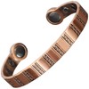 Solid Copper Magnetic Bracelet Men's Women's Copper Bangle Cuff Large