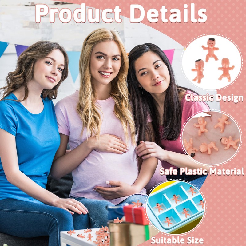 120 PCS Plastic Babies for Games, 1 Inch Bulk Mini