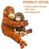 TQJOUJOU Punch Monkey Plush Toys, 2Pcs Baby Monkey & Orangutan