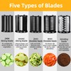 5 In 1 Electric vegetable slicer，300W Electric Cheese Grater Salad