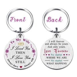 EE&YU Wife Christmas Keychain Gifts - Wife Keychain from Husband, I Love My Wife Gifts, Wife Birthday Wedding Day Gifts, Best Wife Anniversary Key Chain
