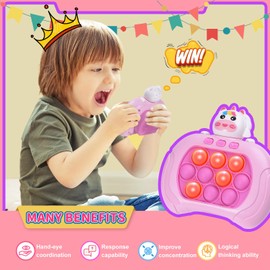 Quick Push Pop Game Fidget Toys Pro for Kids & Adults, Handheld Game, Quick Puzzle Game Machine, Push Bubble Stress Toy, Gift for Boys, Girls, Teenagers