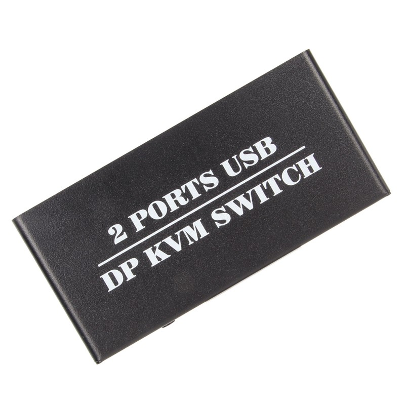 DisplayPort KVM Switch 2 Ports 4K 60Hz Dual Mode Aluminum