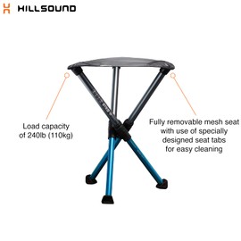 Hillsound BTR Stool for Ultralight Backpacking & Hiking, Lightweight Camping Chairs, Compact Portable Outdoor Seat