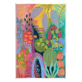 Stupell Industries Abstract Botanicals Vivid Hues Wall Plaque Art, Design by Suzanne Allard