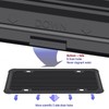 Aootf Black License Plate Frames-2 Pack Silicone License Plate Cover