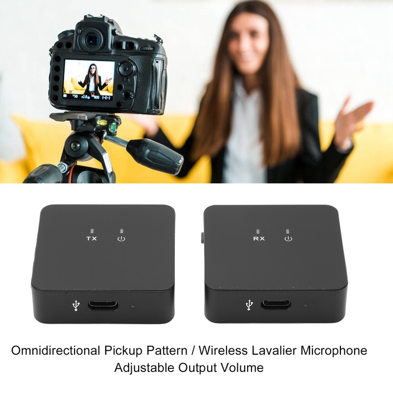 Wireless Lavalier Microphone Clip On Lapel Mic Transmitter Receiver Set