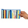Blue Q Hide and Go Read Pencil Case Chunky Zipper,
