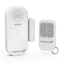 Fosmon Wireless Door Window Entrance Security Alarm Anti-theft Remote Control Magnet Magnetic Sensor Window Door Chime Doorbell Doorbell [Open Detector | Thin 130dB Loud Volume | Remote Control | Intrusion Prevention, Emergency Alarm Buzzer | Home Securi