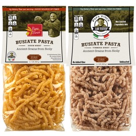 Papa Vince whole wheat pasta - Non enriched, no bleached made from ancient grains durum & timilia grown in Sicily, Italy. No funny taste, al dente texture, minimal processed, small batch production