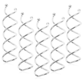 PACKOVE 20Pcs Silver Spiral Hair Clips Flexible Hair Screw Clamps for Women Easy to Use for Weddings Special Occasions
