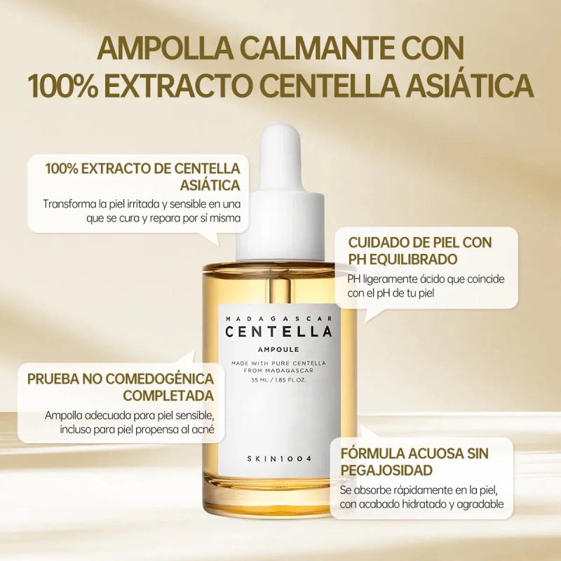 Skin1004 Ampolla Centella Asiática Madagascar Calmante 55ml
