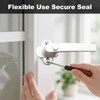Pack of 4 Window Handles with Child Lock - White