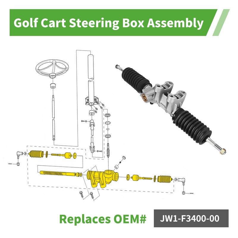 10L0L Golf Cart Steering Gear Box Assembly Fits for Yamaha