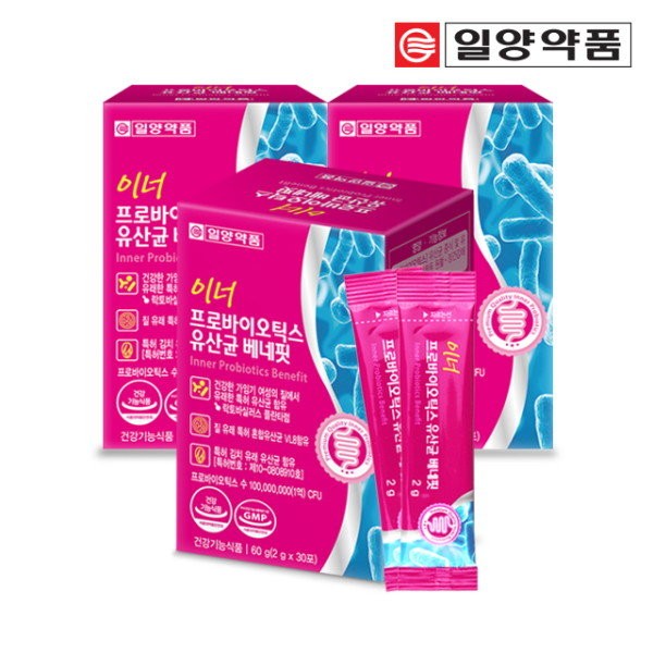 Ilyang Pharmaceutical Inner Probiotics Women&#39;s Vaginal Lactobacillus Powder, 3 Boxes, 3 Month Supply / 일양약품  이너 프로바이오틱스 여성 질유래 유산균 가루 3박스 3개월분