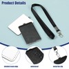 20Pcs Sublimation ID Badge Holder with Lanyards Leather Lanyard Card