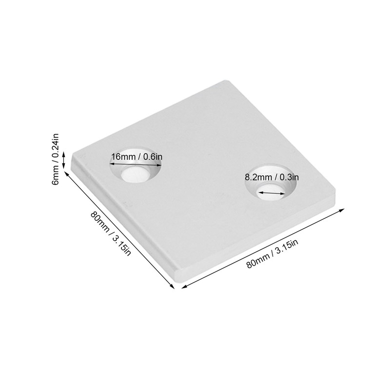 5Pcs Aluminum Profiles End Cover 8080 Double Slot Ends Caps