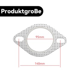 SANTUO 2 pieces 76 mm exhaust gasket exhaust flange gasket metal seal
