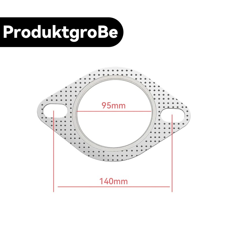 SANTUO 2 pieces 76 mm exhaust gasket exhaust flange gasket