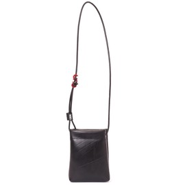 Seal Leather Cord Shoulder Bag Sacoche Men's Mini Shoulder Bag Small Lightweight Waterproof Shoulder Bag Crossbody Bag Good Value Genuine Leather PS-243BK