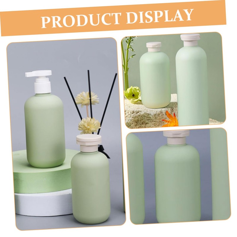 Outanaya 4pcs Travel Shampoo and Conditioner Bottles Avocado Dispenser for