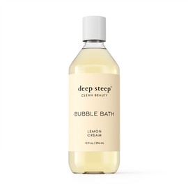 Deep Steep Bubble Bath, Lemon Cream, 10 oz – Soothing Soak with Shea Butter, Argan Oil, Aloe Vera & Coconut Oil – Vegan, Sulfate-Free, PH-Balanced Clean Beauty