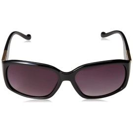 Jessica Simpson Women's J5555 Ox Non-Polarized Iridium Rectangular Sunglasses Black 70 mm