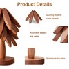 ROXANEPIG Wooden Trivets for Hot Dishes, 4pcs Tree Trivets +1