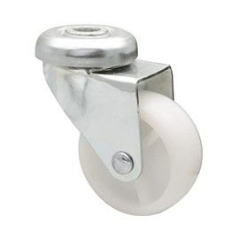 WAGNER Eco 23125001 Swivel Castor with Back Hole Diameter 50 mm Height 70 mm Galvanised Steel White Load Capacity 50 kg