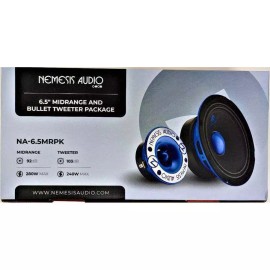 Nemesis Audio NA-6.5MRPK 6.5" Midrange Speakers & Pro Tweeters Combo