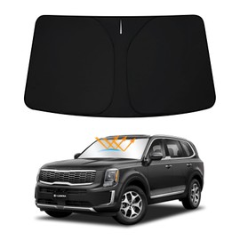 D-Lumina Front Windshield Sun Shade for 2020-2025 Kia Telluride, Foldable Front Window Sunshade Sun Visor for UV Rays & Sun Heat Protection Interior Accessories