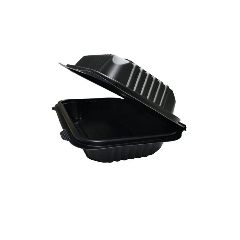 Contenedor Liso 9x6 Pulgadas Desechable Biodegradable 150pzs