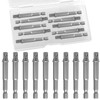 Uenhoy 10 Pack 1/4" Impact Adapter Set, Silver Square Socket