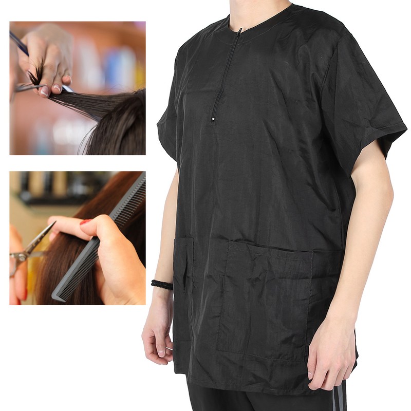 Hair Stylist Grooming Smocks Haircut Cape Barber Apron with Pockets