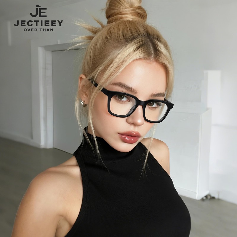 Jectieey Blue Light Blocking Glasses for Women Men,Oversize Fashion Squre