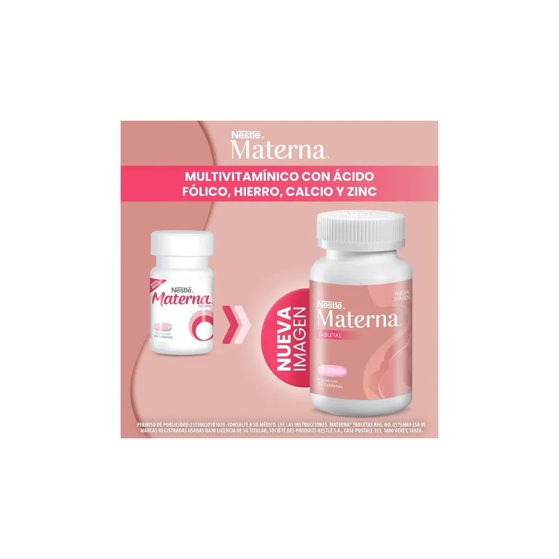 Suplemento Multivitamínico Nestlé Materna Frasco Tabletas