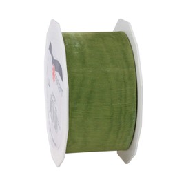 C.E. Pattberg Sheer Organza Ribbon Olive (Green), 27 Yards Gift Wrap Ribbon, 1.6 inches Width, Accessories for Decoration & Handicrafts, Decoration Ribbon for Presents, for Every Occasion