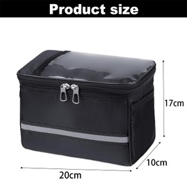 SIXHAOBU Bicycle Bag Handlebar Waterproof Handlebar Bag Bicycle Waterproof Men Women Bicycle Handlebar Bag for Mountain Bike E-Bike Road Bike Women & Men (Black)