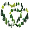 OrgMemory 36pcs Mixed Model Trees, 1.5-6 inch(4-16 cm), Model Grass,