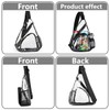 AIMALL Clear PVC Crossbody Backpack, Waterproof Adjustable Shoulder Strap Bag,