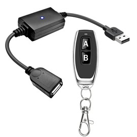 URANT DC 5V USB Wireless Remote Control Switch 433MHz Wireless Radio Frequency Switch LED Light Small Motor Bar Light Reading Light Hair Dryer (1 Transmitter and 1 Receiver)