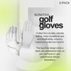 Scratch Cabretta Leather Mens Golf Gloves (5 Pack) Logo Free,