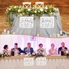Mexican Wedding Decorations White Papel Picado Bride and Groom Chair