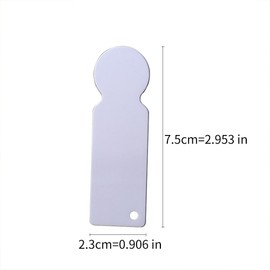 20 Pack Sublimation Blanks Metal Trolley Tokens Supermarket Coin Tags with Keyring DIY Heat Transfer Print for Grocery Shopping Cart (White)