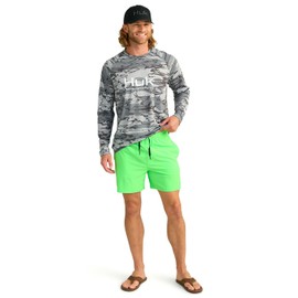 HUK Men's Standard Pursuit Volley, Quick-Dry Fishing Shorts, Summer Green
