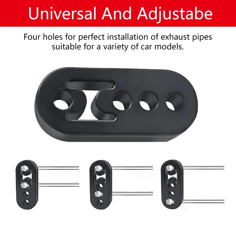 2Pcs Exhaust Rubber Mount Universal Car Exhaust Hanger 4 Holes