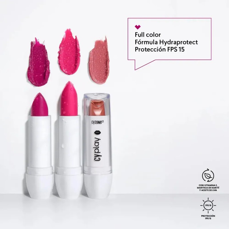 Cyzone Labial Hydrabomb Cyplay Hidratante Fps 15 Color Fucsia