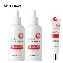 Mediflower Medi Flower Collagen Wrinkle Improvement Ampoule 100mlx2 + The Collagen Eye Cream 40ml / 메디플라워 콜라겐 주름개선 앰플 100mlx2개+더 콜라겐 아이크림 40ml